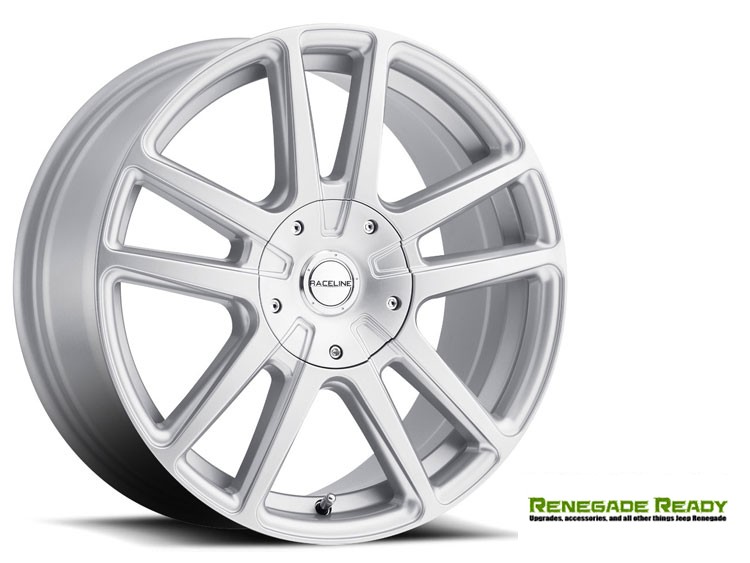 Jeep Renegade Custom Wheels by Raceline - 145S - 16"x7" - Encore Silver